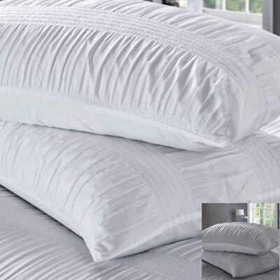 Quilt Duvet Cover Bedding Set Luxury Grey White "Nice" Single Double King