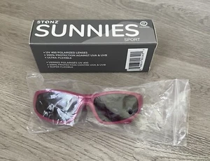 NIB Baby STONZ Eco Sport Sunnies Sunglasses 0-2 Years Fuchsia Pink UV400 NEW - Picture 1 of 6