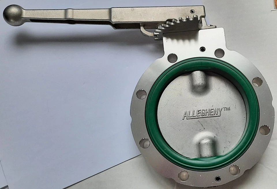 Válvula de paleta TTMA de aluminio anodizado de 4" con junta EverGreen-FKM incorporada Foto 1 de 4