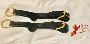 FSS Cuero Flexi Inserto Elástico Flexi Riendas Ayuda 4 Hebillas de Latón Contacto Suave - Imagen 1 de 8