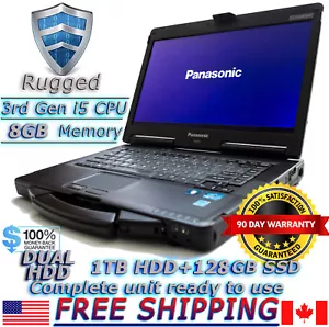 Panasonic Toughbook CF-53 MK2 i5 2.6GHz 8GB RAM DUAL HDD 128+1TB Rugged Laptop - Picture 1 of 9