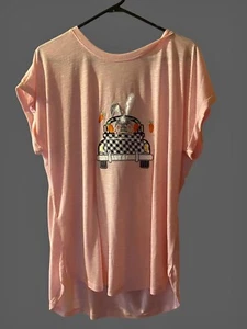 Womens Easter T-shirt Size XL Pink Truck Bunny Embroidered - Picture 1 of 1