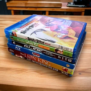 Blu-ray Lot of 6 Family Kid Movies Angry Birds G.I. Joe LEGO Movie Lion King - Picture 1 of 9