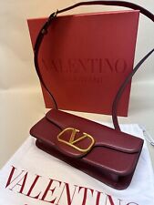 Red Valentino Star Studded Blue Metallic 2 Way Mini Crossbody Bag Purse EUC