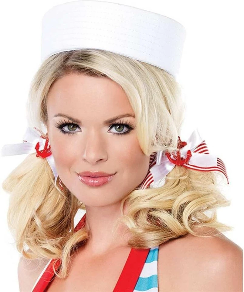 Shipmate Hair Bows Clips Sailor Fancy Dress Up Halloween Adult Costume Accessory - Изображение 1 из 1