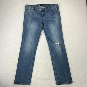 KUT Jeans Womens 12 Blue Catherine Boyfriend (36x30.5) Med Wash Denim Casual - Picture 1 of 11