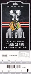 2015 CHICAGO BLACKHAWKS VS TAMPA BAY LIGHTNING STANLEY CUP TICKET STUB GAME D - Picture 1 of 1