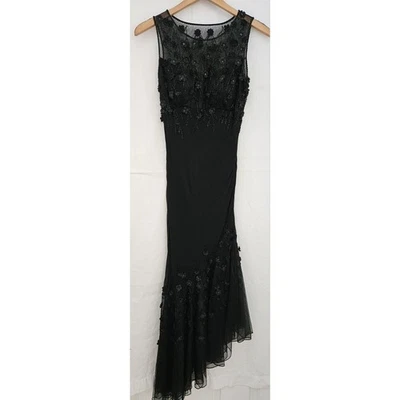 Sue Wong Nocturne Gown Size 4 Floral Silk Beaded Dress Romantic Witchy Whimsical - Image 1 of 4