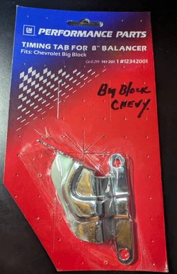 Proform Timing Tab 141-201 GM Performance 8 in. Chrome Steel for 396-454 BBC NEW - Image 1 of 2