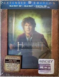 The Hobbit: An Unexpected Journey (2012) Blu-ray 3D +Blu-ray +Digital 5-Disc Set - Foto 1 di 2