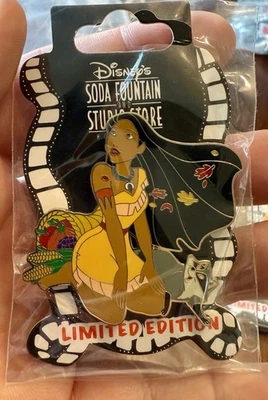 Pocahontas & Meeko Soda Fountain 2012 Thanksgiving Disney Trading Pin Disneyland - Image 1 of 3