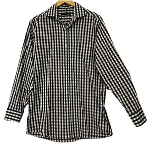 Tommy Hilfiger Shirt M Blue Check Cotton Long Sleeve Regular Fit Button Down - Picture 1 of 6
