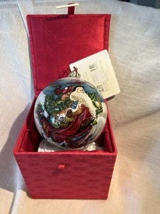 FIGI Christmas Ornament Inside Art Hand painted Peggy Abrams Signed And Numbered - Picture 1 of 19