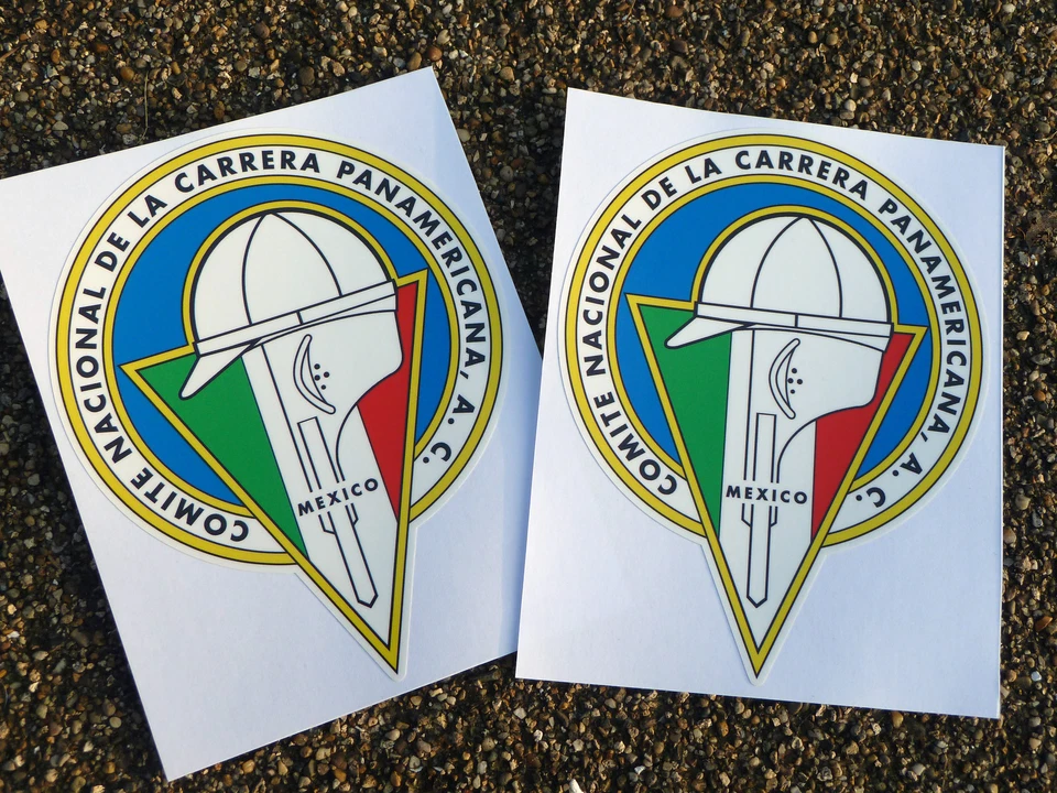 SCREENPRINTDIGITAL Carrera Panamericana Stickers Classique Vintage Course Voitures Porsche Mercedes
