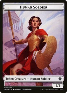 Human Soldier Token 10x - White - Tehodossiou Art - THB Theros - MTG Magic NM - Bild 1 von 1