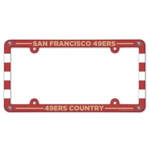 San Francisco 49ers Plastic License Plate Frame 6x12. NFL Licensed - Picture 1 of 2
