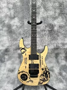 Holz Mond E-Gitarre 6 Saiten Mond Schablone Platte 2H Tonabnehmer FR Brigde - Bild 1 von 13