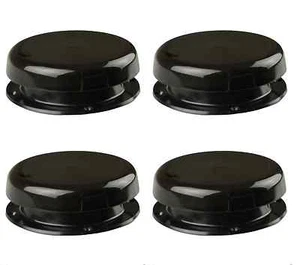 RV BLACK Roof Mushroom Vent w/ water guard RV Trailers Keystone 4 qty - Picture 1 of 3