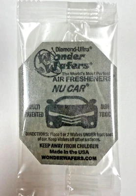 WONDER WAFERS 17~ Wonder Wafer "NU CAR " INDIVIDUALLY WRAPPED Air Freshener