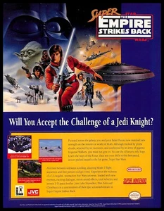 1994 Super Star Wars The Empire Strikes Back Retro Video Game PRINT AD Nintendo - Picture 1 of 4