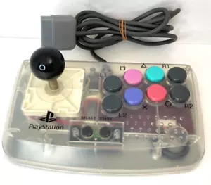 HORI COMPACT JOY STICK Clear Tested Fighting arcade Controller PlayStation ps2 - Picture 1 of 12
