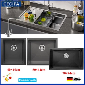 Fregadero empotrado de acero inoxidable Fregadero de cocina Fregadero Fregadero esquinero con fregadero sifón - Imagen 1 de 168