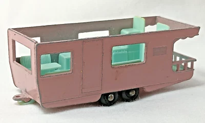 Lesney England Matchbox Series 1965 No. Remolque diecast rosa 23 caravana 1:64 Foto 1 de 4