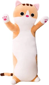 Long Cat Plush Pillow - Cute Kitten Stuffed Animal Body Hugging Toy for Kids, 19 - Picture 1 of 12