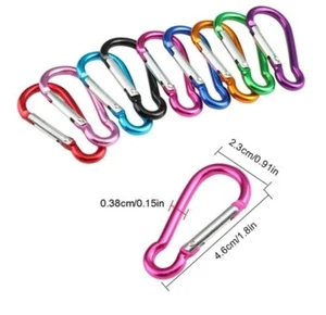 Stainless Aluminium carabiner clip Clasp Hook Keyring Camping Carabina uk new - Picture 1 of 73