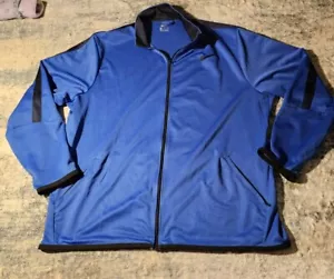 Nike Jacket Mens 2XL Windbreaker Full Zip Blue Jogging Running Swoosh Logo - Picture 1 of 3