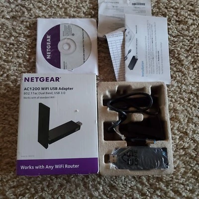 NETGEAR AC1200 Dual Band Smart WiFi USB Adapter - A6210100PAS New / Open Box  - Image 1 of 4