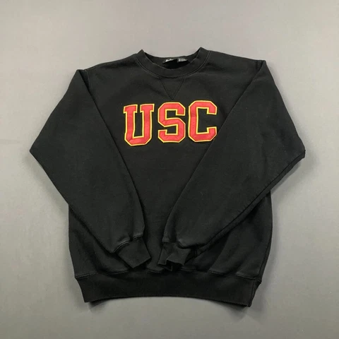 University of Southern California Sweatshirt Mens Medium Black Baseball Trojans Cover
