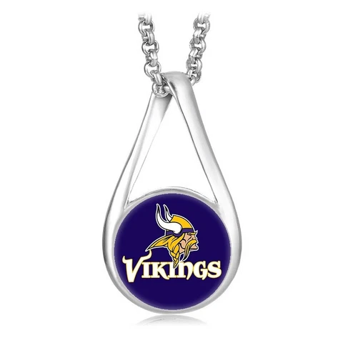 Minnesota Vikings Womens Sterling Silver Link Chain Necklace With Pendant D28 Cover