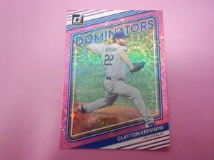 2022 Donruss Dominators Pink Fireworks Clayton Kershaw D-1 - Picture 1 of 6