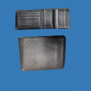 VTG perry ellis portfolio black leather wallet - Picture 1 of 9