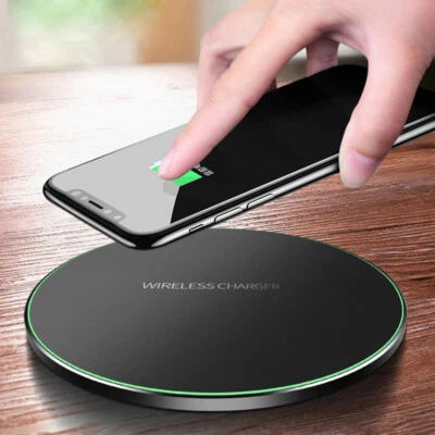 US 30W Wireless Charger Metal Fast Charging Mat Pad For iPhone 16 15 14 13 XS XR - Image 1 of 4