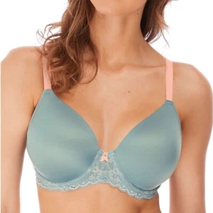 Sujetador Freya Offbeat Demi Plunge moldeado con aros Earl gris, talla 32K (azul/rosa) - Imagen 1 de 11