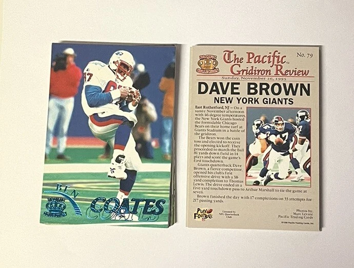 1996 Pacific Gridiron Review Blue Football Singles You Pick - Image 1 of 1