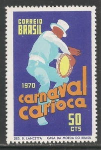 Brazil #1154 (A634) VF MINT VLH - 1969-70 50c Drummer - Carioca Carnival  - Picture 1 of 1