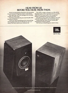 vtg 1970s JBL SPEAKERS MAGAZINE PRINT AD Broadcast Monitor 4301 Pinup Page - Picture 1 of 1
