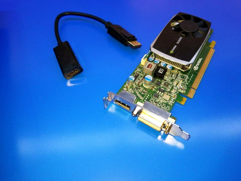 HP Compaq dc7600 dc7700 dc7800 dc7900 SFF 1GB Video Graphics Card + HDMI Adapter - Image 1 of 1