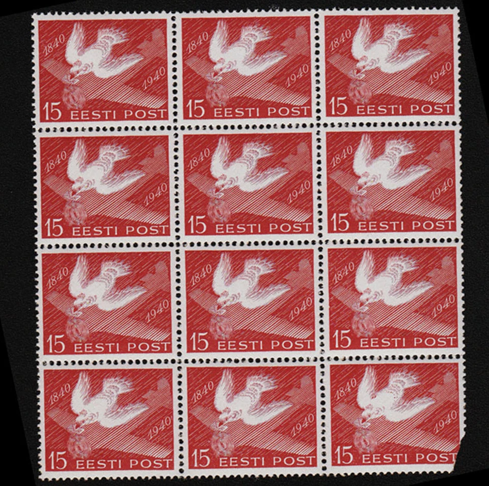 Estonia 1940 SC 162 MNH block of 12 . g2108 - Image 1 of 1