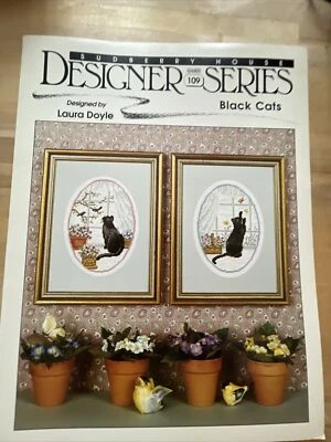 Designer Series Sudberry #109 Black Cats Cross Stitch Patterns Laura Doyle - Image 1 of 2