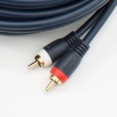 Steren 254-220BL 12-Feet 2RCA-2RCA RCA Audio White Red Plugs Home Theatre Cable - Image 1 of 2