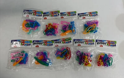 PAQUETES DE 9 BANDAS DE AMIGOS elásticas con forma de animal Favores de fiesta NUEVAS 54 pulseras Edad 6+ Foto 1 de 4