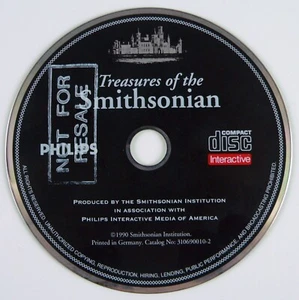 TREASURES OF THE SMITHSONIAN PHILIPS CDI -RARE NOT FOR RESALE DEMONSTRATION COPY - Picture 1 of 1