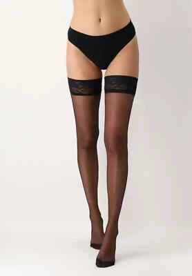 5 Pack  Oroblu Soirée 15 den Halterlose Strümpfe matt, 7,5 cm hoher Spitzenbund - Bild 1 von 4