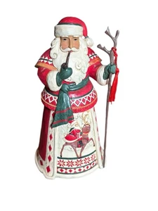 Jim Shore Santas: Paseo de Navidad Laponia Santa Montando Reno Escena - Imagen 1 de 6