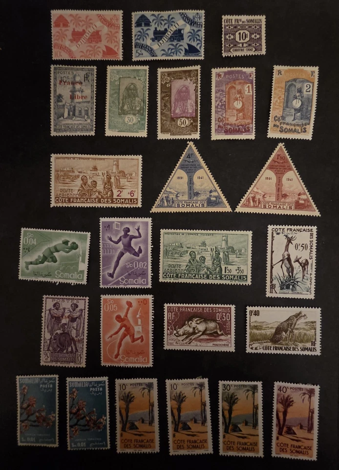 SOMALI COAST Somalia Stamp Lot Unused MH OG Mint  T18433 - Image 1 of 1