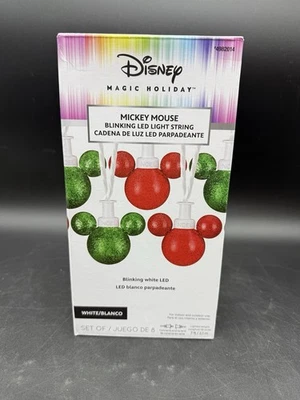 NEW Disney Magic Holiday Mickey Mouse Blinking LED Light String Lights see VIDEO - Image 1 of 4